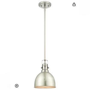 Westinghouse One-Light Mini Pendant, Hammered Brushed Nickel